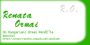 renata ormai business card